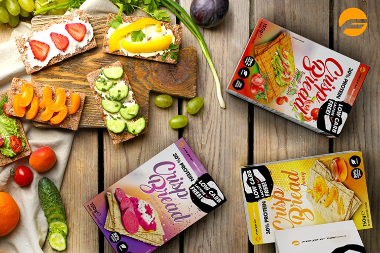 Protein Crisp Bread Garlic & Onion Proteinhaltiges Knäckebrot von ForPro