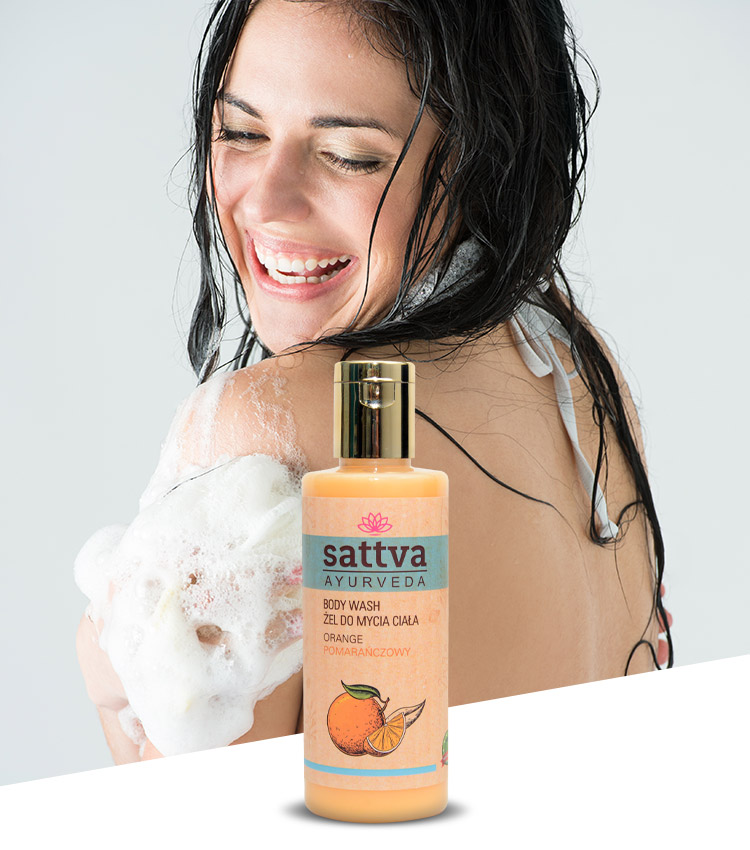 Body Wash Orange : Gel douche ayurvédique à l'orange de Sattva
