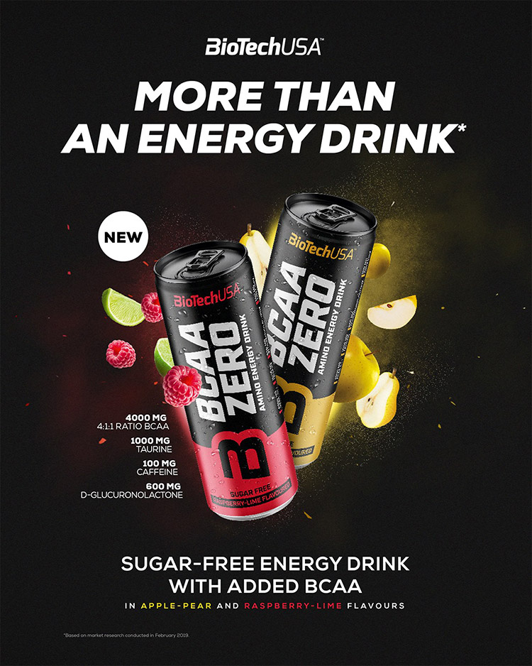 BCAA Zero Drink Energy BCAA énergie prêts à boire de Biotech USA