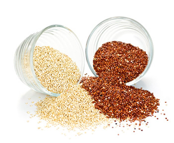 Rotes und weißes Quinoa