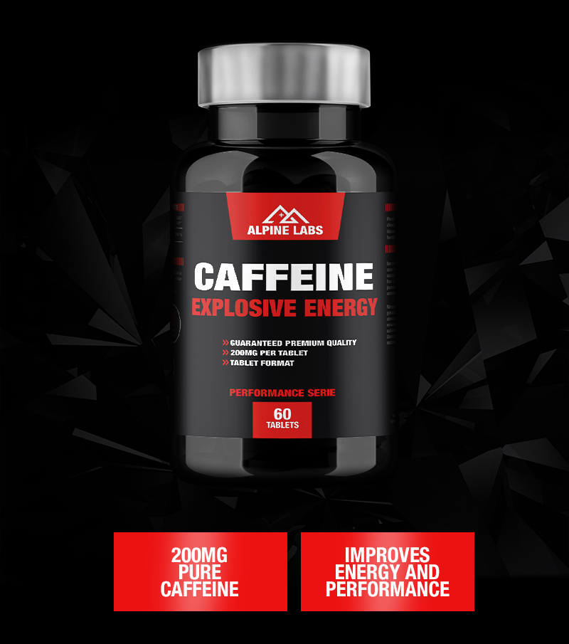 Koffein-Tabletten 200 mg Training Energie Wachsamkeit 